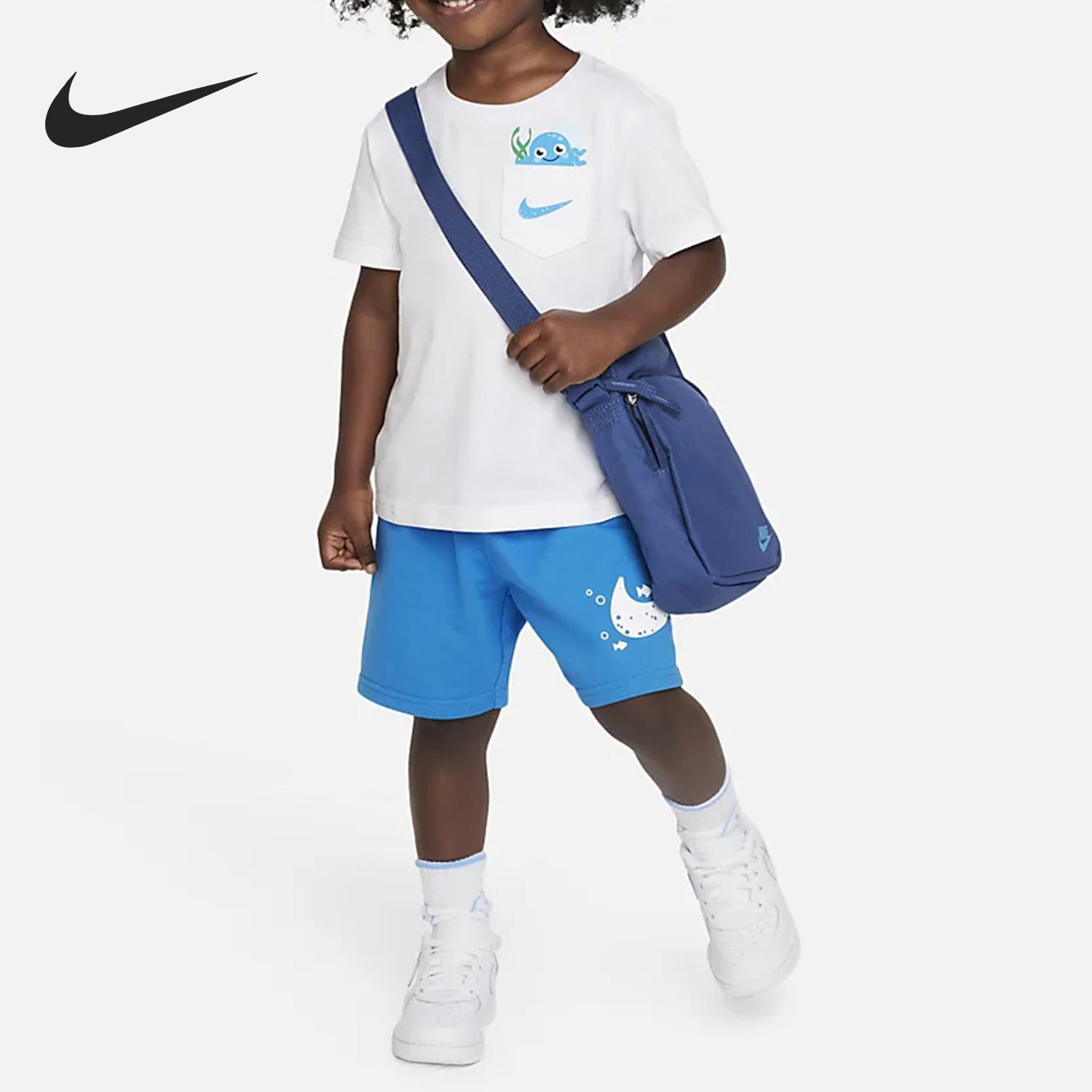 Nike/耐克正品Sportswear短裤短袖婴童运动套装FQ0551-406,童装/婴儿装/亲子装,套装,淘宝优惠券,粉丝福利购,淘宝优惠卷