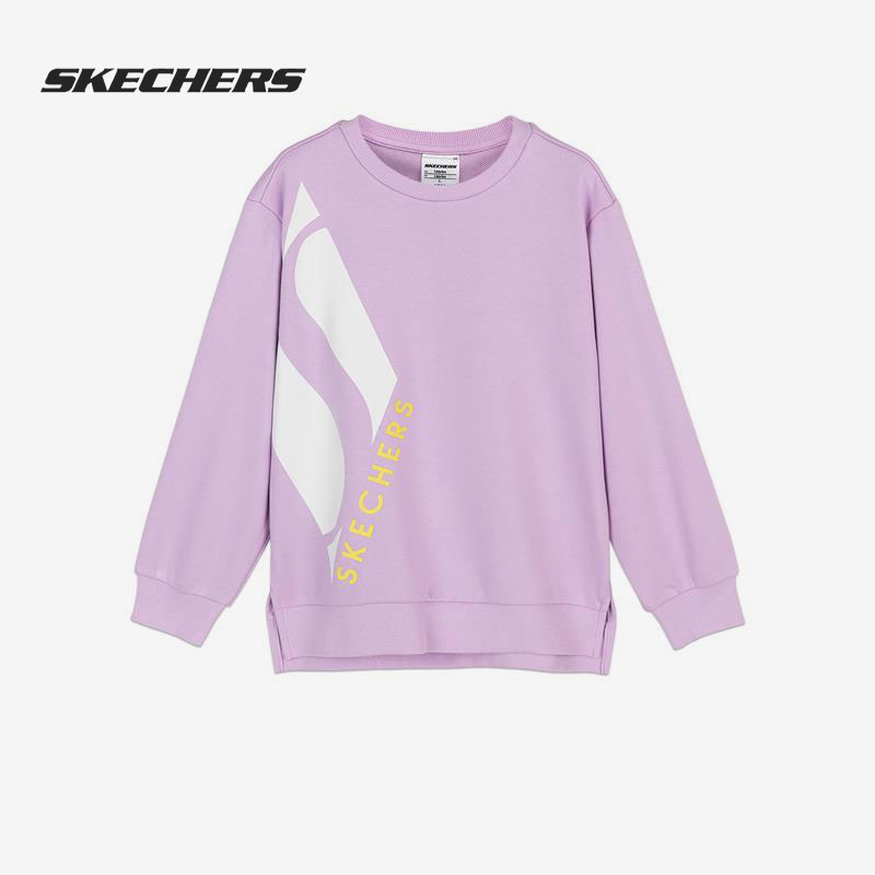 Skechers/斯凯奇正品春秋新款针织套头大童运动卫衣L121G030