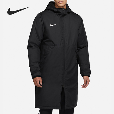 耐克正品男中长款保暖运动棉服