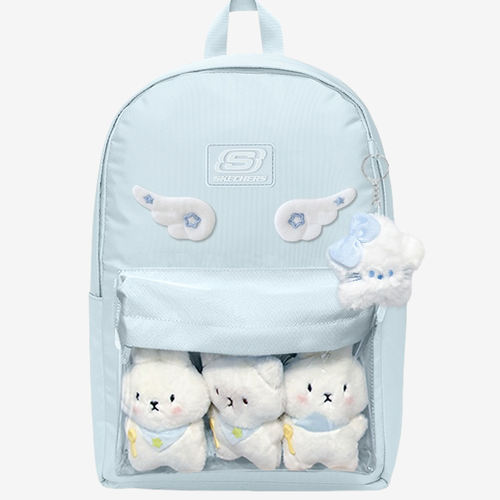 Skechers斯凯奇正品女休闲日常出行轻便双肩背包L325K087-001W