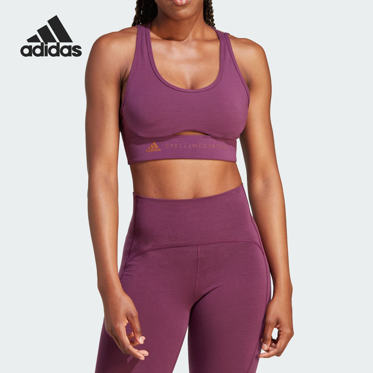 Adidas/阿迪达斯正品TST BRA中强度U型女子运动内衣IK9087