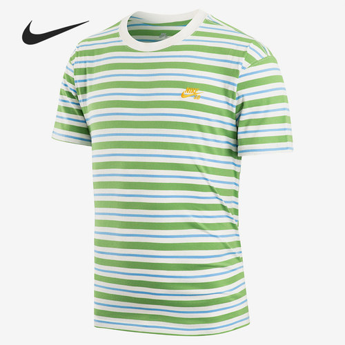 Nike/耐克正品SB夏季男子条纹滑板T恤运动休闲短袖DQ1863-133