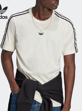 Adidas/阿迪达斯正品26夏三叶草男透气针织柔软圆领短袖T恤GN2422