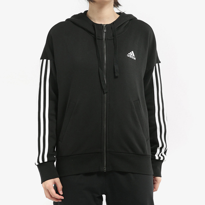Adidas/阿迪达斯正品 ESS 3S FZ HD 女子休闲运动夹克外套S97059
