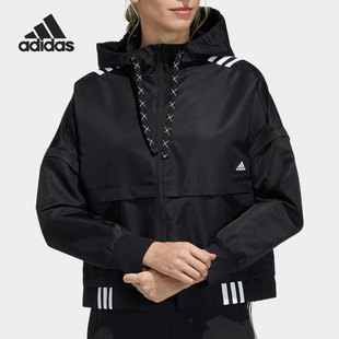 阿迪达斯正品 LIGHT休闲梭织外套 当季 JKT GT4404 女子STR Adidas