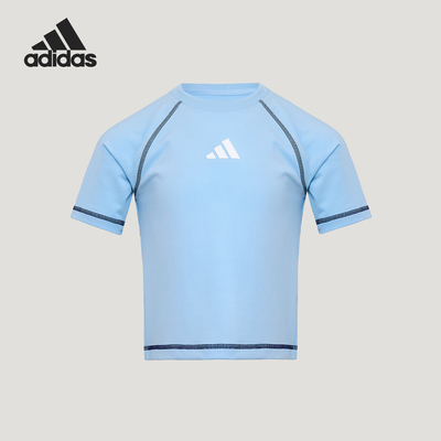 Adidas/阿迪达斯正品夏季儿童休闲柔软弹力圆领运动短袖T恤KY8372