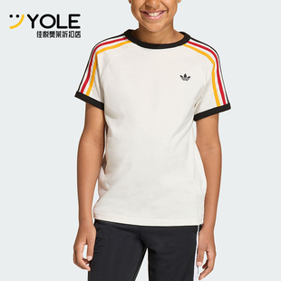 Adidas/阿迪达斯正品三叶草3STRIPEST-SHIRT经典短袖T恤KQ8369