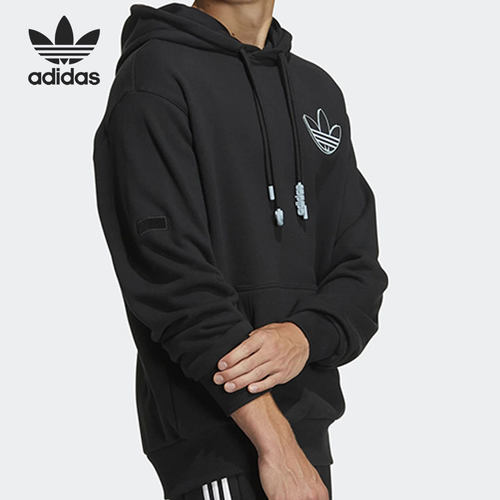 Adidas/阿迪达斯正品三叶草男女运动休闲宽松连帽卫衣HS1998
