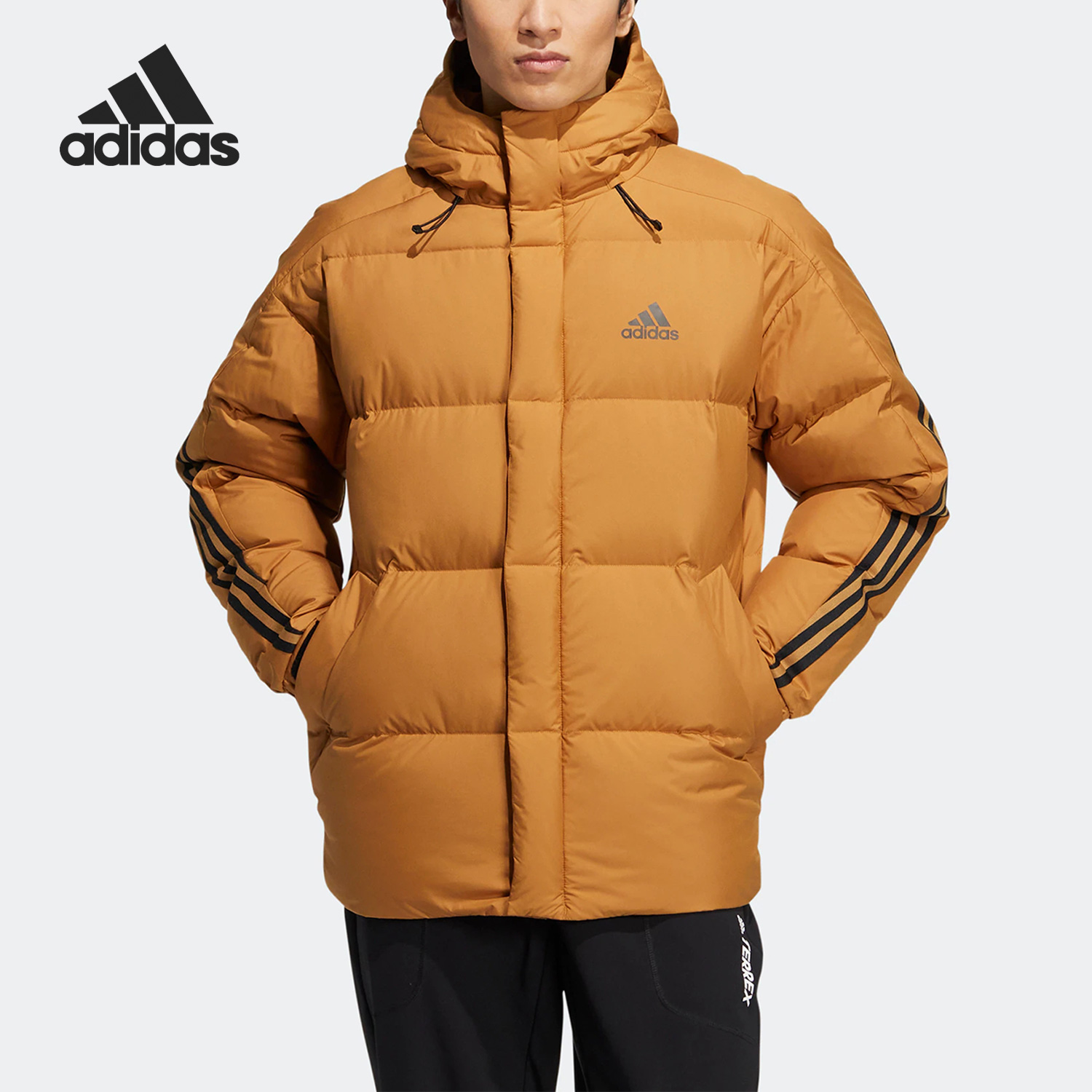 Adidas/阿迪达斯正品3ST PUFFY DWN J 户外男子羽绒服HN2087