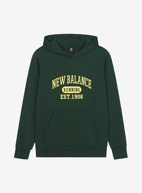 New Balance/NB正品运动男女经典复古连帽卫衣套头衫AMT31313-JUE