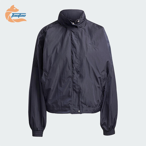 Adidas/阿迪达斯正品三叶草女士梭织立领拉链运动夹克外套JD2583