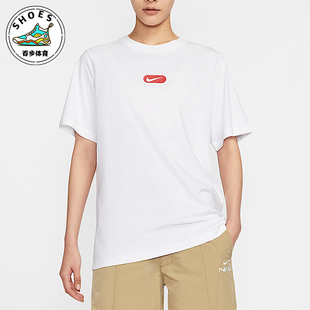 HQ1699 2025女士日常运动透气印花圆领套头短袖 100 耐克正品 Nike