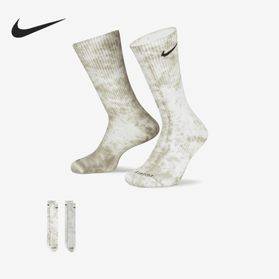 Nike/耐克正品当季新款男女扎染运动中筒袜两双装DM3407-912