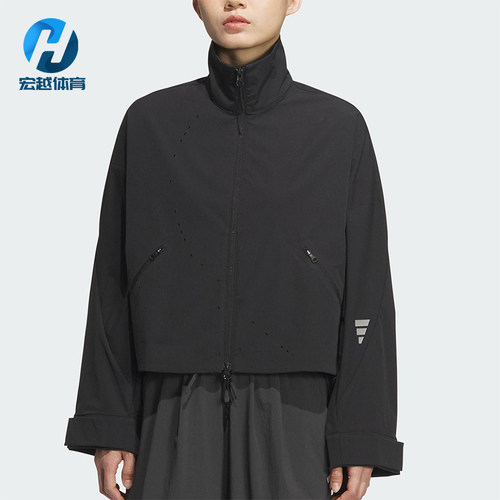 Adidas/阿迪达斯正品FOS WOVEN女士休闲梭织立领宽松外套KC2719