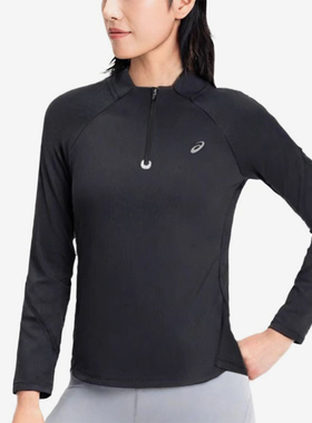 Asics/亚瑟士正品2025新款女子跑步运动立领长袖T恤2012D246-001