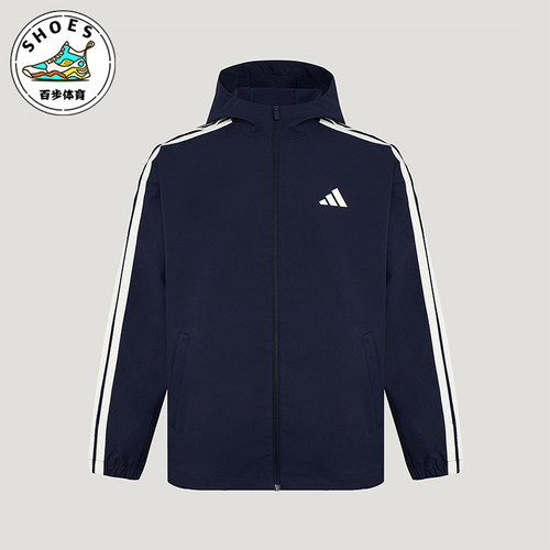 Adidas/阿迪达斯正品春秋男士拉链梭织运动复古夹克外套KV5945
