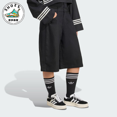Adidas/阿迪达斯正品三叶草女士透气宽松牛仔休闲时尚短裤JX7592