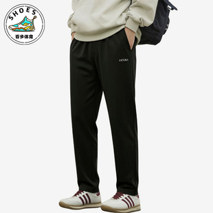 Adidas/阿迪达斯正品简约纯色中腰男黑色经典休闲休闲裤KQ5308