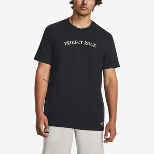 安德玛正品 1379749 Project 训练运动跑步透气短袖 001 Rock男士