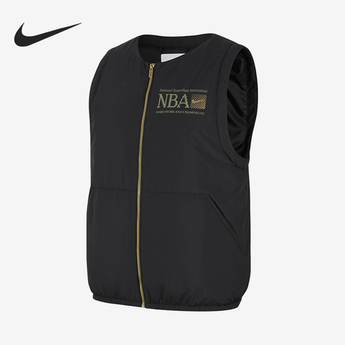 Nike/耐克正品男士运动字母印花图案休闲棉马甲FD8451-010