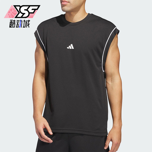 Adidas/阿迪达斯正品BASKETBALL 男士透气无袖宽松T恤背心JN4722