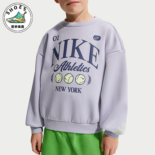 Nike/耐克正品Tennis Lifestyle小童休闲圆领印花卫衣IR8104-057