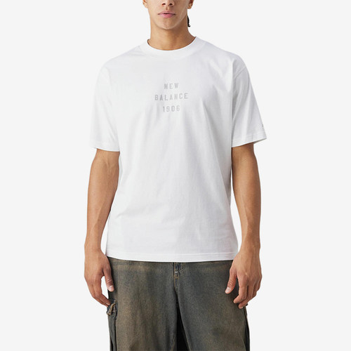 New Balance/NB正品2025新款男子时尚简约透气短袖T恤MT41519-WT