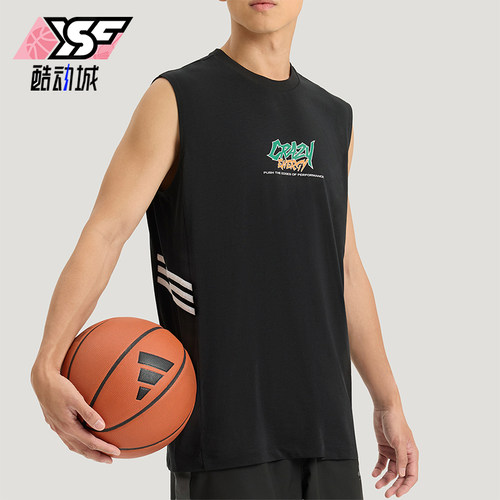 Adidas/阿迪达斯正品BB ENRGY TANK男士圆领篮球背心T恤KS7866