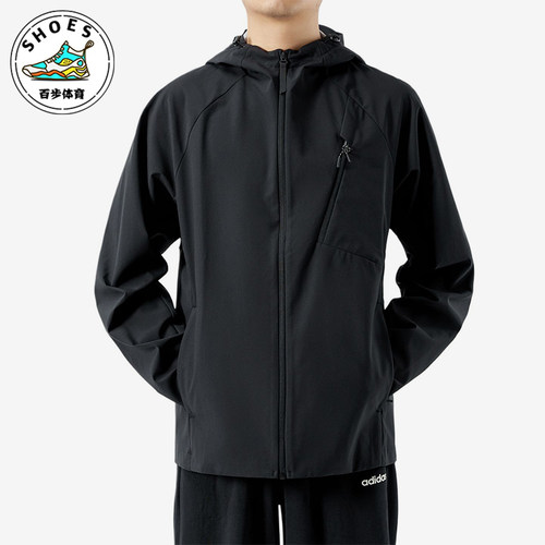 Adidas/阿迪达斯正品男女黑色防水保暖经典休闲夹克外套KG8959