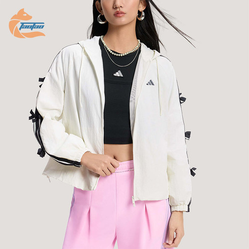 Adidas/阿迪达斯正品DCE WV LL JKT女士时尚蝴蝶结夹克外套KR7602
