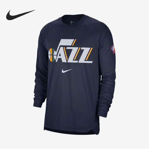 Nike耐克正品Dri-Fit NBA犹他爵士队速干插肩长袖篮球DB0724-419