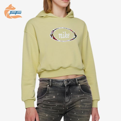 Nike/耐克正品女士休闲短款连帽复古运动舒适卫衣DJ1085-318