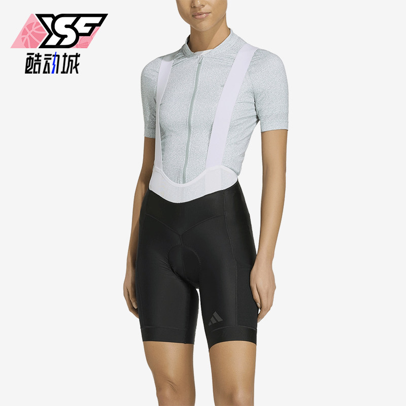 Adidas/阿迪达斯正品新款女黑灰色自行车经典修身骑行裤KB9575