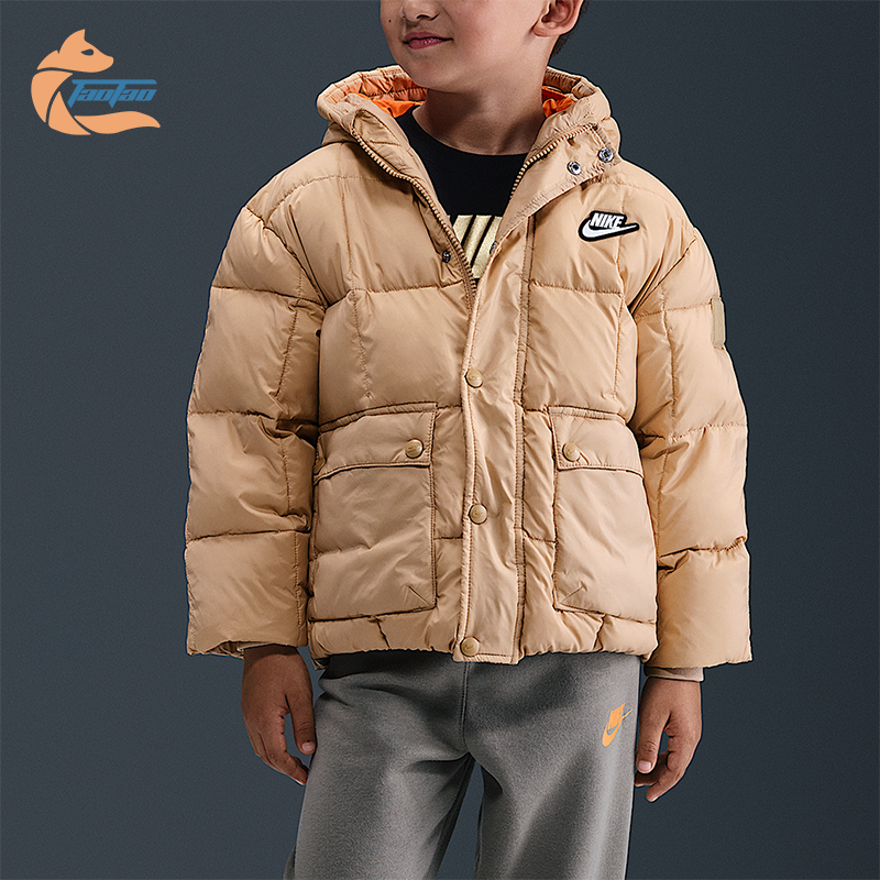 Nike/耐克正品Premium小童连帽运动休闲保暖羽绒服外套IQ9995-200