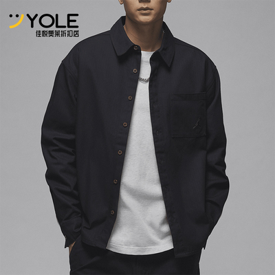 耐克男士翻领户外宽松纽扣衬衫