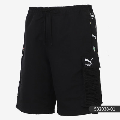 Puma/彪马正品夏季新款男子运动裤宽松透气休闲跑步短裤532038-02