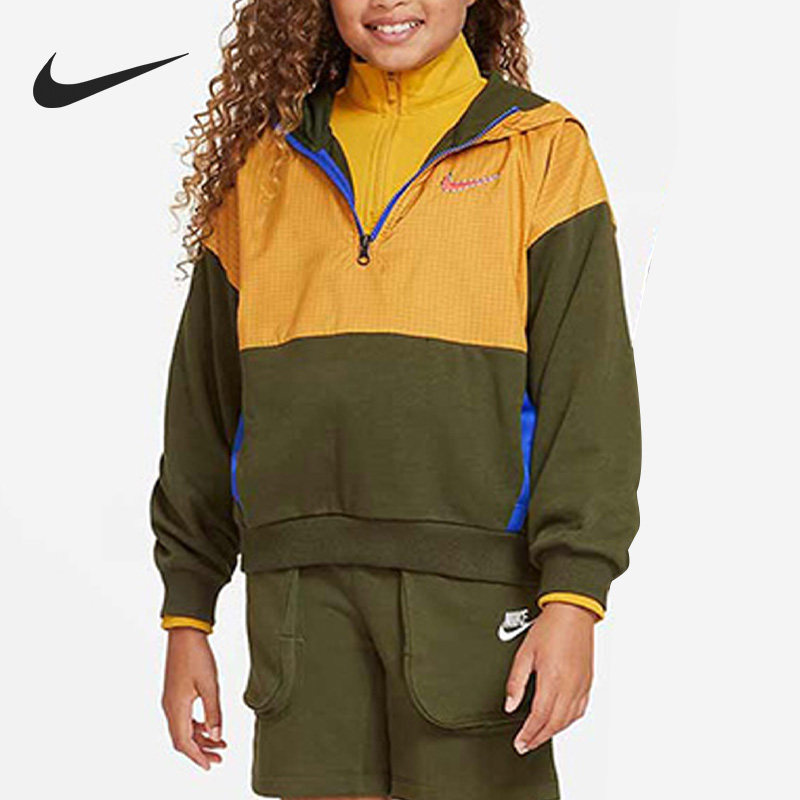 Nike/耐克正品秋季新款大童休闲半拉链连帽卫衣DQ8743-326,童装/婴儿装/亲子装,卫衣/绒衫,淘宝优惠券,粉丝福利购,淘宝优惠卷