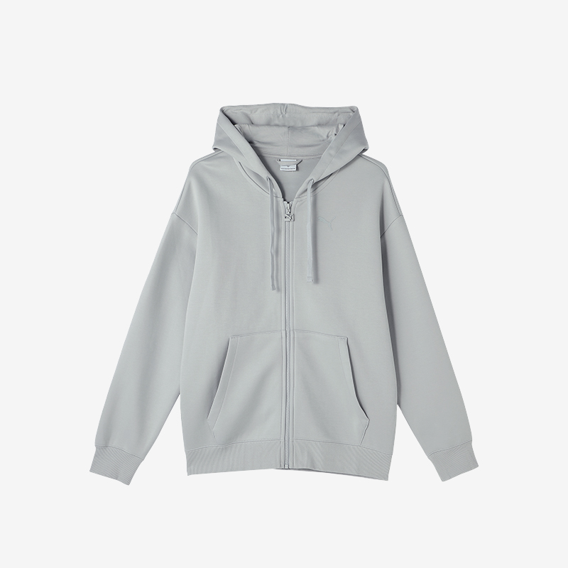 彪马男女同款简约拉链连帽外套