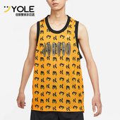 背心T恤DR3030 Nike 766 男士 透气潮流满印训练无袖 耐克正品 夏季