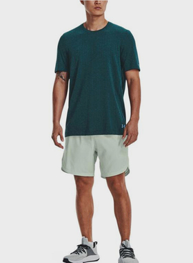 UA/安德玛正品RUSH Seamless男士复古透气训练短袖T恤1373724-716