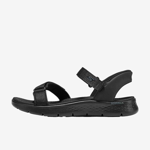 Skechers斯凯奇正品GO WALK FLEX女子露趾魔术贴凉鞋141493-BBK