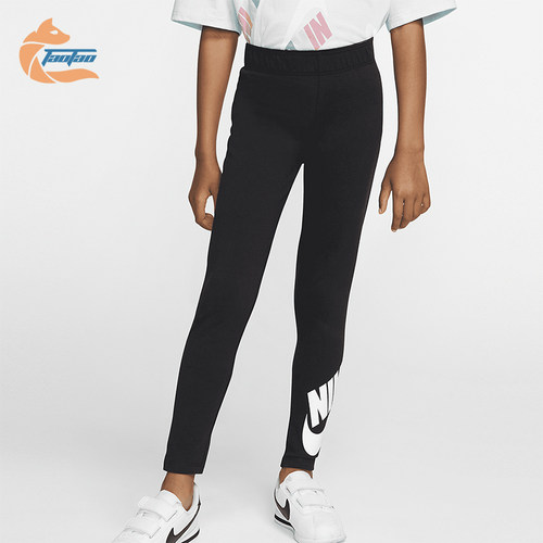 Nike/耐克正品儿童字母印花修身高腰时尚运动长裤HA4194-023