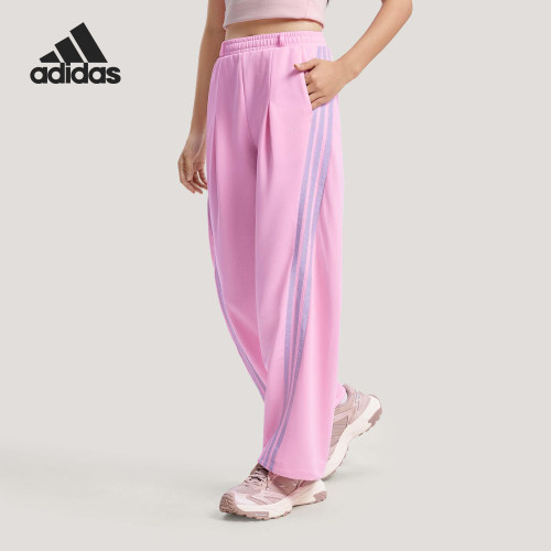 Adidas/阿迪达斯正品2026春季款女士印花直筒运动长裤KS0035