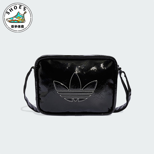 Adidas/阿迪达斯正品三叶草男女经典亮泽感透气运动斜挎包JD5558