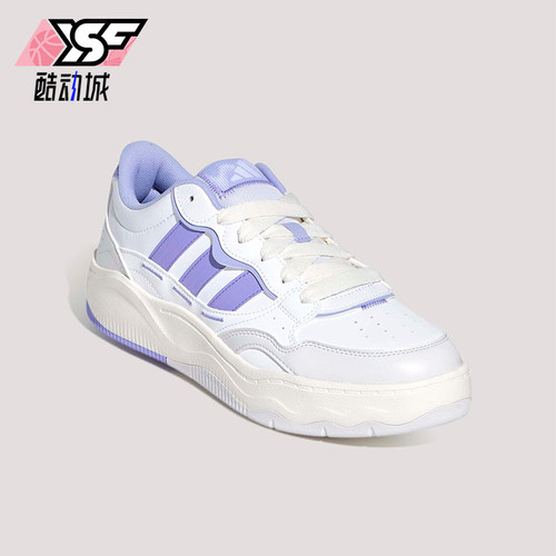 Adidas/阿迪达斯正品Lite Shuffle女士系带日常运动板鞋KH9026