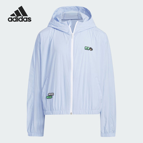 Adidas/阿迪达斯正品JG WV JKT大童梭织运动连帽夹克IN3262