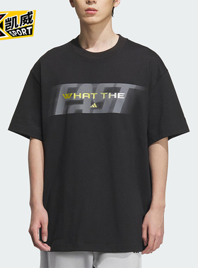 Adidas/阿迪达斯正品2025夏季款男士印花经典宽松篮球短袖KA2292