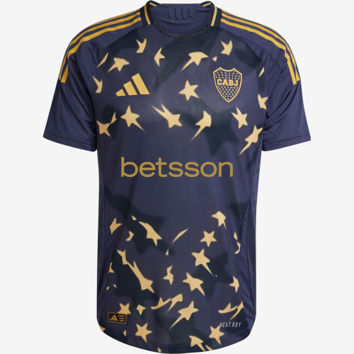 Adidas阿迪达斯正品BOCAJUNIORS男款透气轻质修身足球球衣IV8212