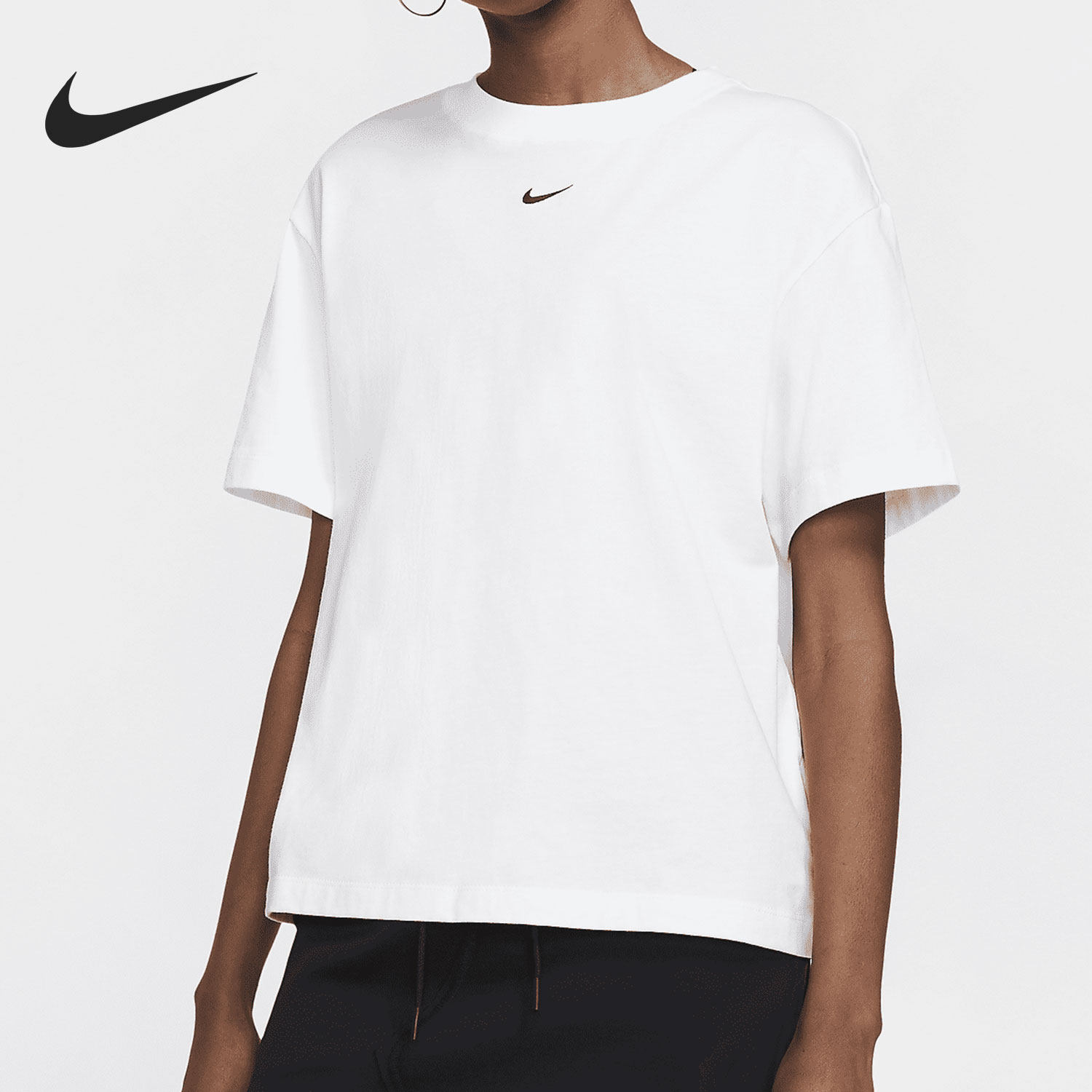 Nike/耐克正品 ESSENTIAL 当季新款女子小logo短袖T恤CT2587-100