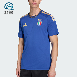 Adidas/阿迪达斯正品新款男蓝金色足球经典运动短袖球衣JY7588
